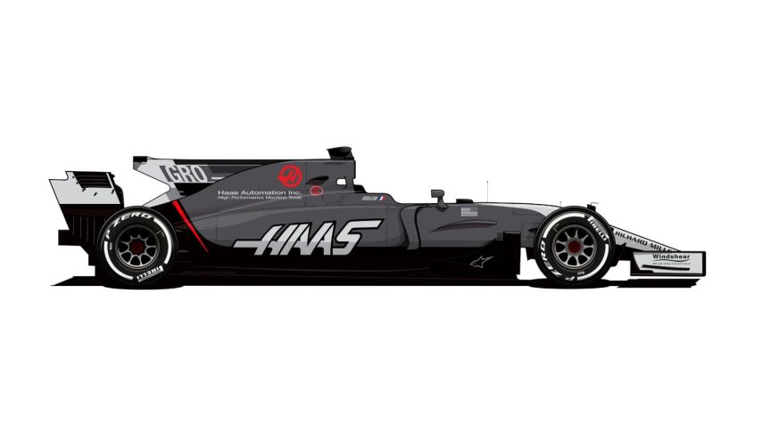 Haas F1 grey and white livery mod for f1 2015 (PC)